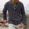 Maglione Caldo Autunno Inverno Cardigan da Uomo Lavorato a Maglia Manica Lunga Abbottonato Giacca Cappotto Abbigliamento Maglieria Moda Casual