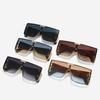 Square Punk Sunglasses Women Men One Piece Large Frame Punk Glasses Fashion Ladies Driving Eyewear