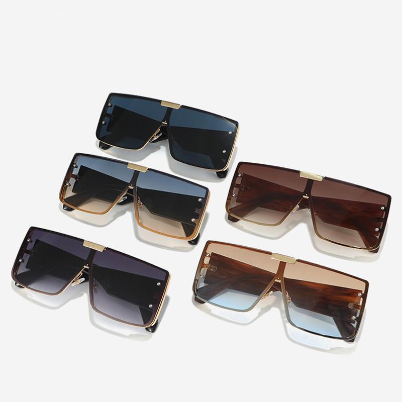 Square Punk Sunglasses Women Men One Piece Large Frame Punk Glasses Fashion Ladies Driving Eyewear