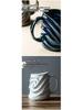 High Aesthetic Retro Ceramic Mug – Embossed, Trendy & Personalized, Large Capacity