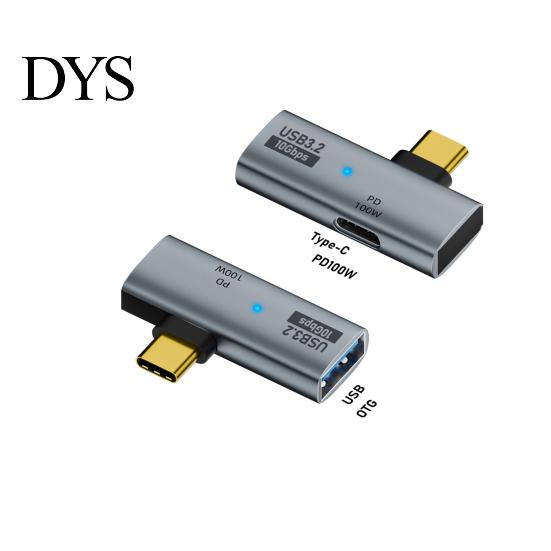 PD Power Supply Adapter Type C OTG 10Gbps Fast Data Transfer 100W for Mobile Devices Charging USB3.2/Type-C Converter Phone Laptop