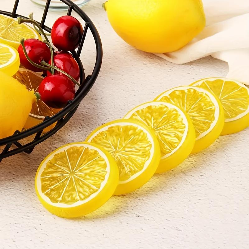 Confezione da 20 Fette di Limone Giallo - Ideali per Decorazioni per la Casa, Natale, Ringraziamento, San Valentino, Festa della Mamma, Laurea, Riunione