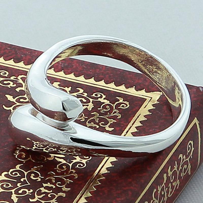 925 Silver Simple Water Drop Open Ring For Women Wedding Fashion Silver 925 Jewelry