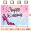 Party Backdrop Birthday Purple Photo Booth Background Front Door Decor