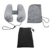 Inflatable Travel Pillow H Shaped Detachable and Washable Quick Fill with Storage Bag and Hat Airplane Pillow for Neck