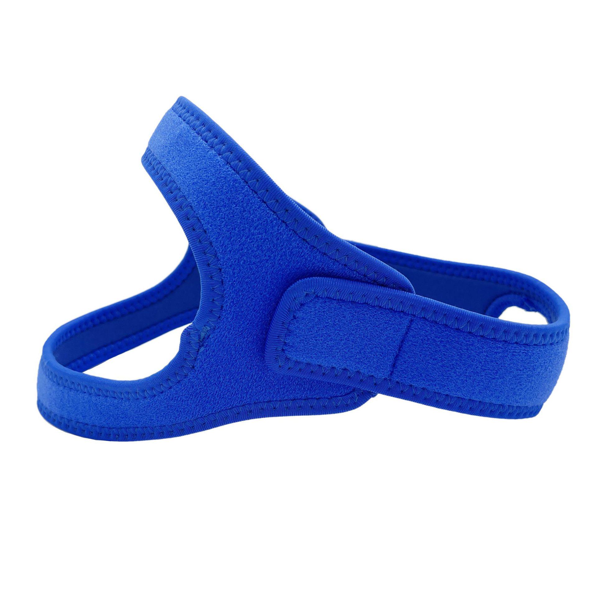 

2023 Регулируемый подбородочный ремень против храпа для мужчин и женщин - Маска от храпа и поддержка V-Face Patchwork синий