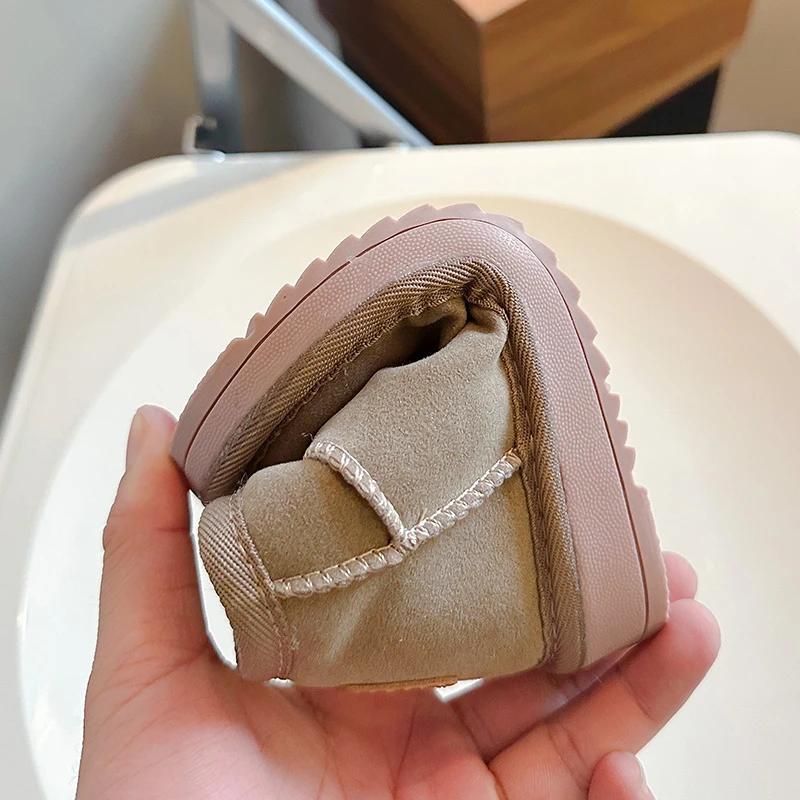 Children Warm Boots with Thick Fur Kids Snow Boots Non-slip 2024 Winter New Fashion Boys Girls Ankle Boots with Side Zipper