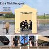 Heavy-Duty 2x2m Khaki Folding Canopy with 4 Side Walls