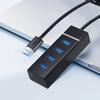 USB 3.0 High-Speed Multi-Port Hub with Vertical Extension for Laptops and Desktops.