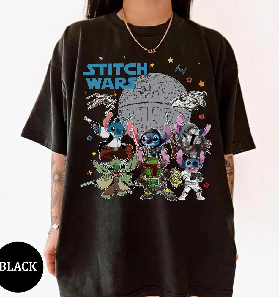 Stitch Wars Shirt Galaxys Edge Stitch Cosplay Star Wars Shirt S