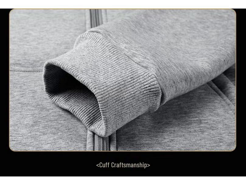 Men's Hooded Lambswool Jacket, Plus Velvet Thick, Casual Pure Color, Autumn/Winter Style with Zipper