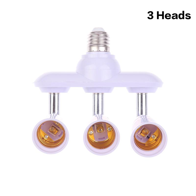 2/3 In 1 E26 E27 To E26 E27 Screw Led Lamp Bulb Base Splitter 1 To 2/3 E27 Light Socket Holder Adapter Extender