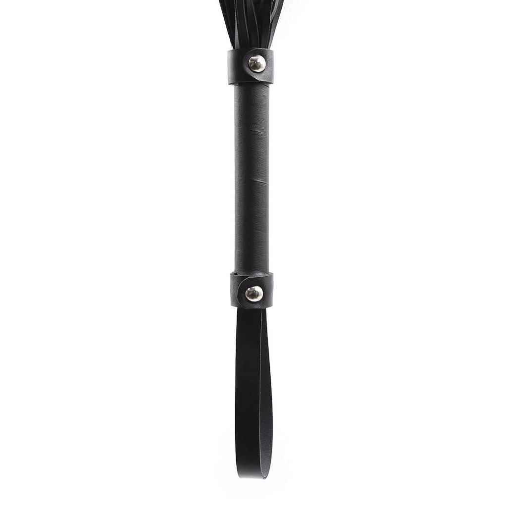 Sex Toys Sexual SM Training Black Leather Whip 97g 43+15.5cm Sexual Flirtation Whip for Spanking Spinning Whip Props