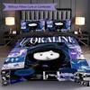 1PC Coraline Pattern Bedding Quilt Set Quilt Cover Pillowcase Home Decoration Birthday Gift (1 * Duvet Cover + 2 * Pillowcase, Without Core)