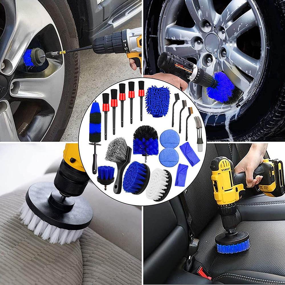 Car Cleaning Brush Set Air Conditioning Outlet Gap Dust Brush Wheel Hub Multi-Function Cleaning Combination Cleaning Tool