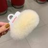 Girls Plush Hairpin Natural Rabbit Fur Women Bangs Hairpin