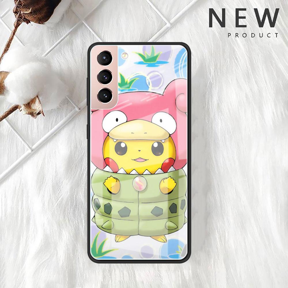 Glashülle für Samsung Galaxy S20 FE S22 Ultra S21 Plus Note 20 S10 Lite 10 S10e S9 Gehärtete Handyhülle Lustiges Pokemon Pikachu