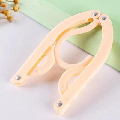 Random Multi-Functional Plastic Clothes Hanger Travel Space Saving Foldable Hanger Creative Clothes Rack Children Baby Hanger