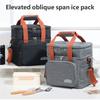 Expandable Double Deck Lunch Box Thermal Leak Proof Food Bag with Oversized Cup Pocket and Adjustable Strap