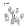 100pcs 3-10 Mm Fastener Leather Cords End CapsBracelets Buckle End Tip Tassel Crimp Beads Caps for DIY Jewelry Making Findings