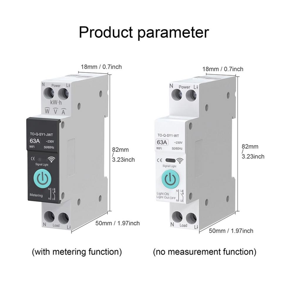 Remote Home Control As Shown DIN Rail Switch Remote Control Circuit Breaker App Integration Electrical Management