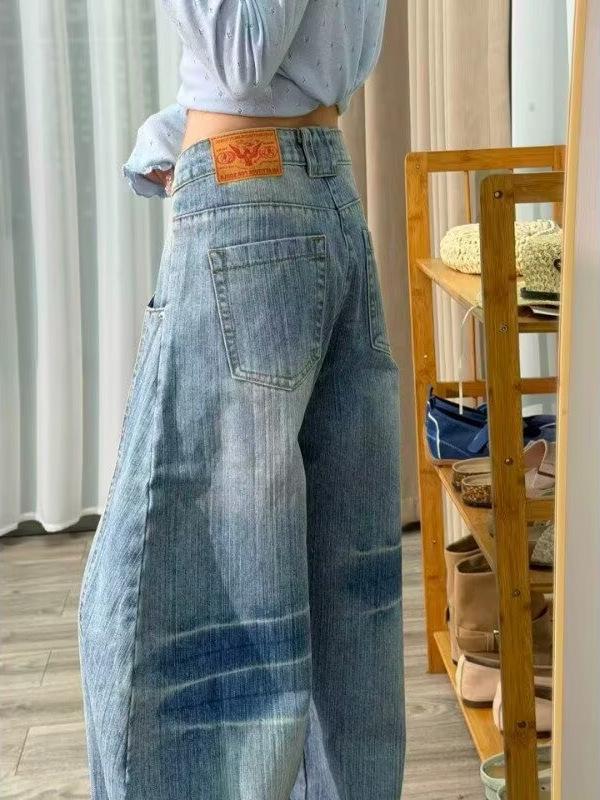 American Retro Wide-Leg Jeans for Women 2026: Plus Size, Loose Fit, Slimming Straight-Leg Style