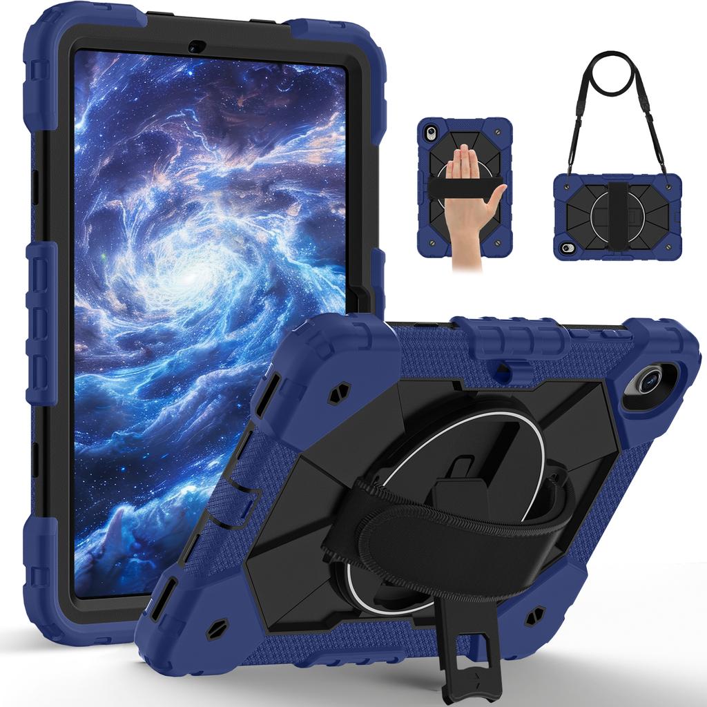 Hybrid Case for Samsung Galaxy Tab S11 2025 11.0 Inch SM-X730 SM-X736B 360 Rotating Stand Heavy Duty Cover with Shoulder Strap