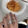 Korean Fashionable 925 Silver Open Ring For Women With Unique Wave Pattern
