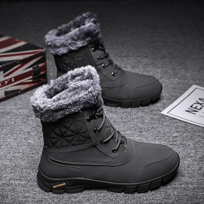 Winter Boots Anti Slip Wear-resistant Outdoor T Snow Boots High Top Cotton Shoes Men's Winter Boots