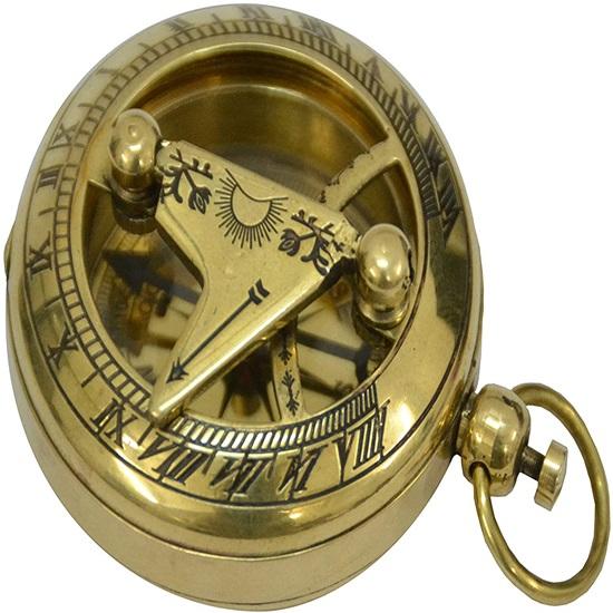 Push Button Brass Pocket Compass 5.08 Cm