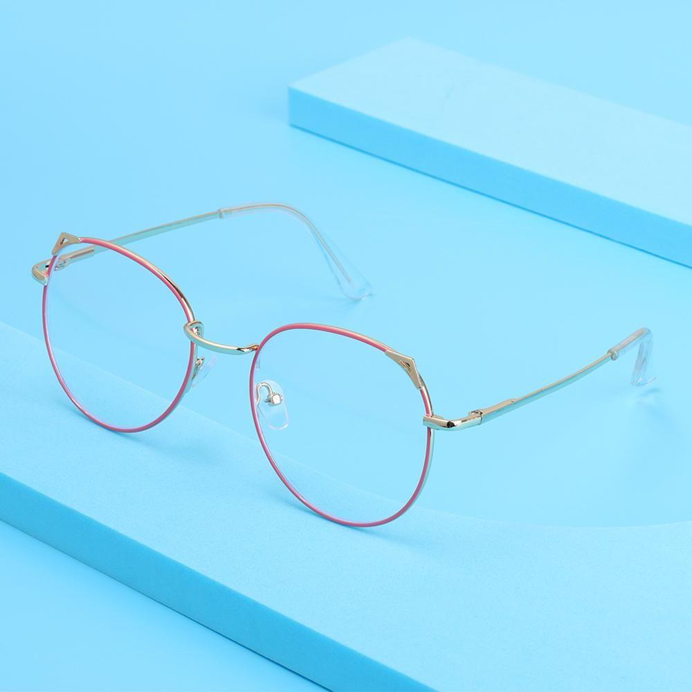 Women Men Portable Cute Computer Goggles Anti-Blue Light Glasses Ultra Light Frame Cat Ears Eyeglasses
