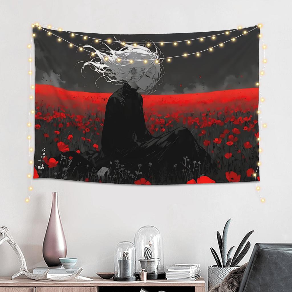 Colorful Anime Girl Tapestry Wall Hanging Blanket Tapestry Home Decor Items Wall Decorations