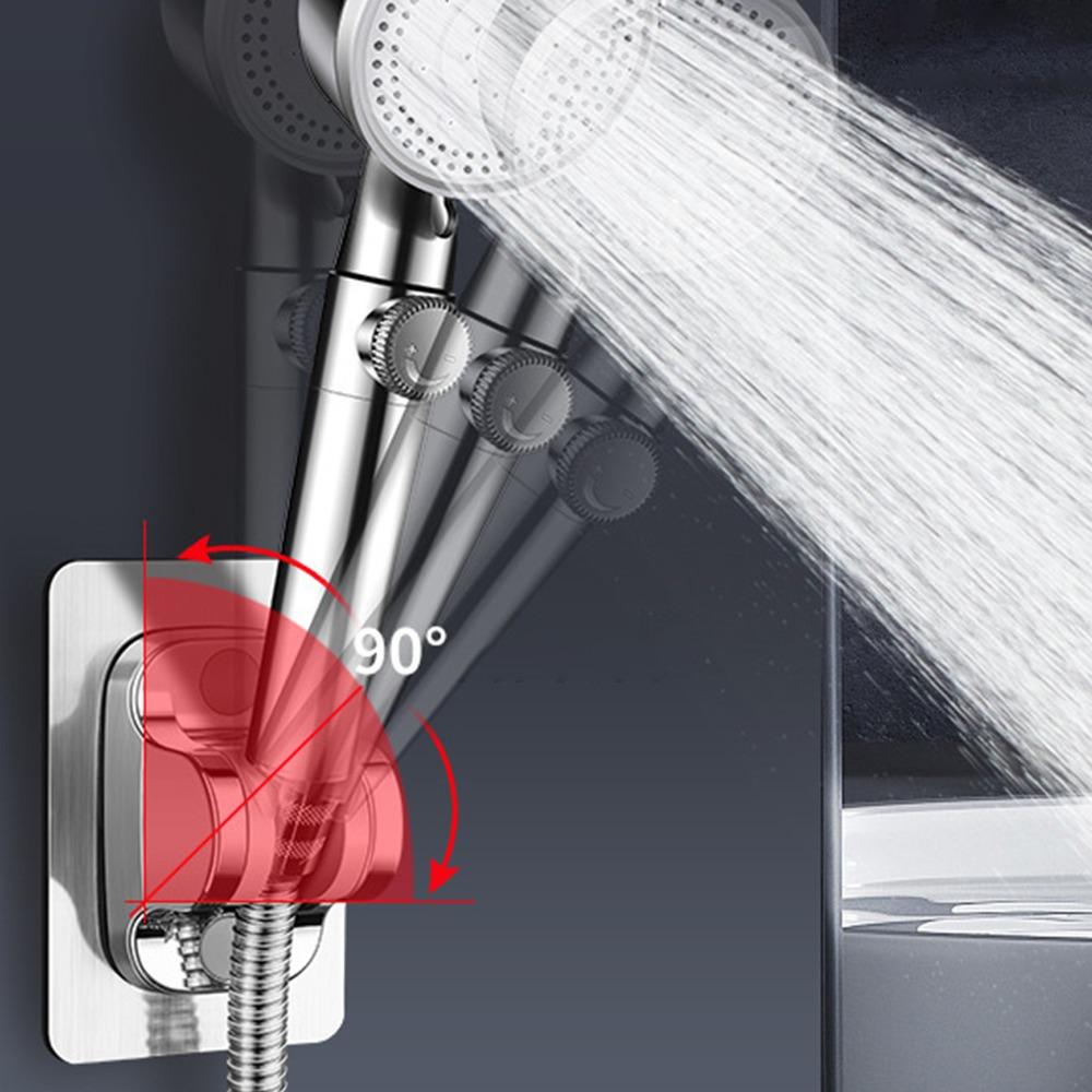 2 Pack Self Adhesive Shower Head Holder Adjustable Angle Shower Bracket For Shower