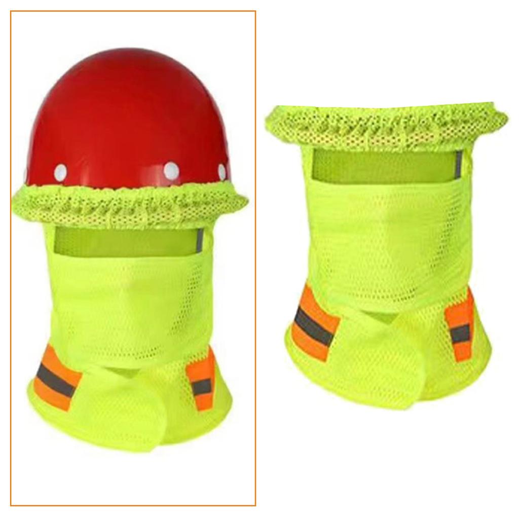 Neck Shade with Reflective Stripe for Hard Hats Full Brim Unisex Full Brim Mesh Hardhats Safety Helmets Accessories