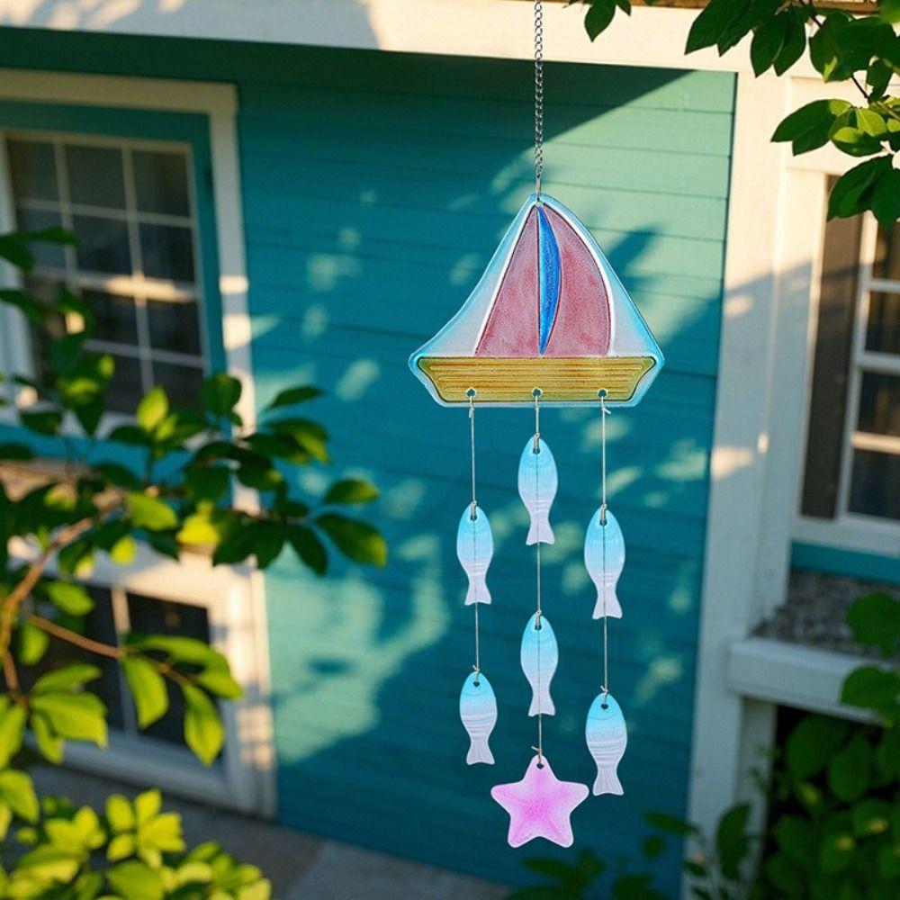 Colorful Wind Chime Novelty Hanging Pendant Garden Decor Sun Catcher Blessing