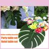 Colorful Tropical Green Polyester Leaves Collection For Luau And Moana Celebration Decor