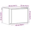 Wall Mounted Nightstand with LED Lights Grey Sonoma