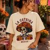 La Catrina Mexico Shirt, Dia De Los Muertos Comfort Colors Tee, Sugar Skull Women Gift, Day of the Dead Folk Art Halloween Shirt Latina
