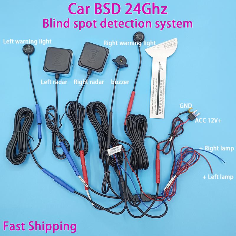 Automobile BSD Blind Area Monitoring Lane change Auxiliary System 24GHz Microwave Radar Assist vehicles in safely changing lanes
