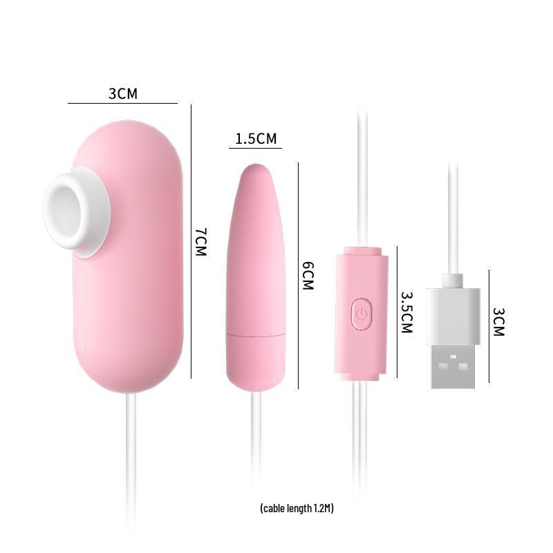 Comele Flirting Egg: USB Double Vibrator with Sucking and Licking Tongue, Variable Frequency for Adult Pleasure