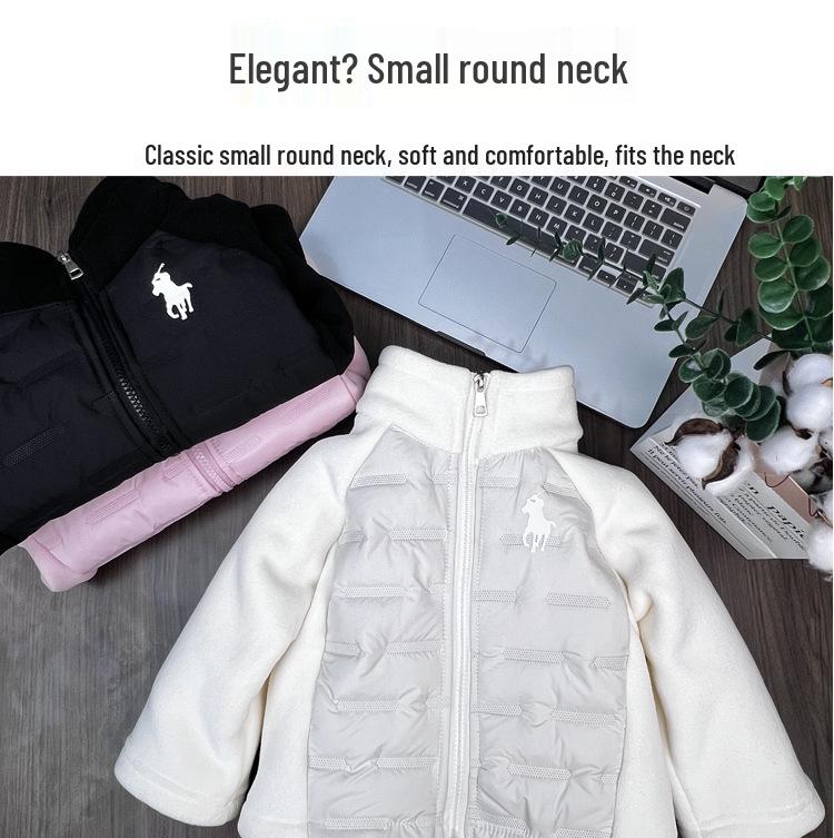 Children's Autumn/Winter Cotton-Padded Jacket – Korean Style Versatile Stand-Up Collar Outerwear for Boys and Girls.