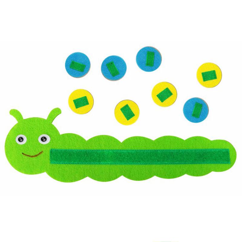 1/2pcs Caterpillar Puzzle Felt Toys Ordering Numbers Cognition Children Montessori Mathematics Early Education Puzzle Toy TMZ