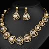3pcs Women Euro-American Bridal Zircon Necklace Set Light Luxury Alloy Zircon for Weddings Banquets Formal Dresses Accessories