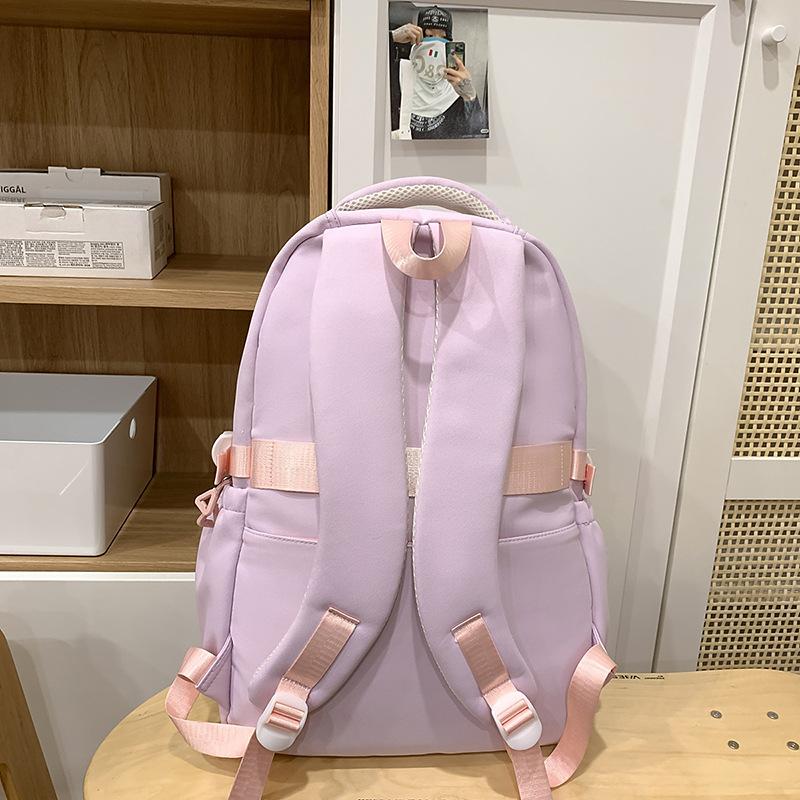 School bag new cute junior high school student school bag high value ins wind light large capacity backpack casual versatile backpack