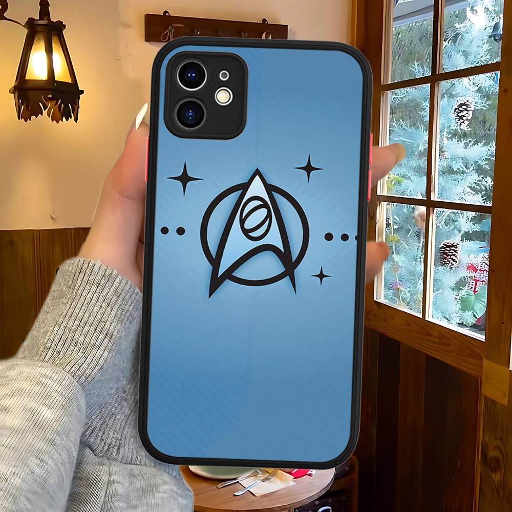 Star T-Trek Movie Logo Silicone Matte Phone Case For Iphone 13 14 15 16 Pro Max 11 12 X Xs Max Soft Cover