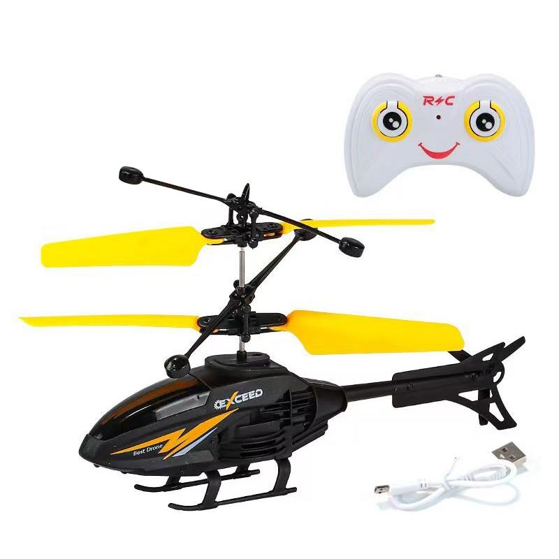 Remote controlled airplane helicopter children's mini drone charging induction aircraft, suspended toy for boys