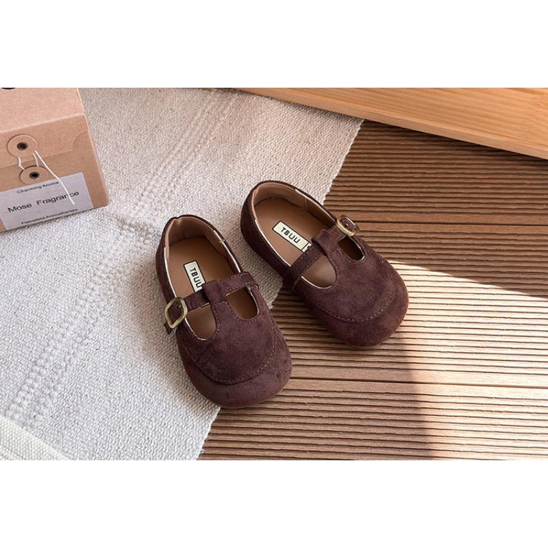 Korean Style Girls Leopard Print Soft Sole Princess Casual Flat Leather Shoes