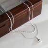 Simple Design Drop Pendant Necklace for Women Double Collar Chain Fashion Fine Jewelry Gifts