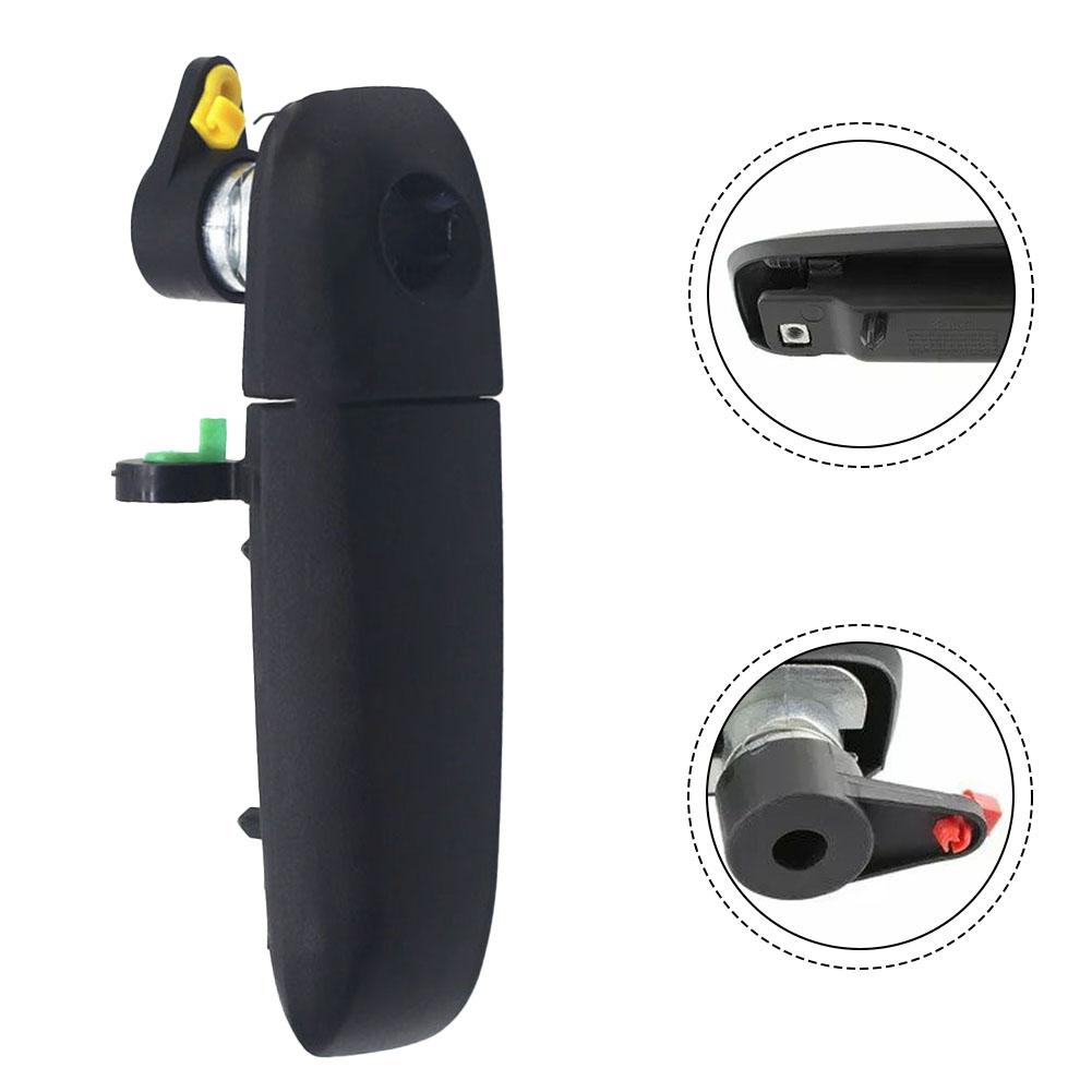 Black Car Front Left Side Door Handle Outer For Fiat- Panda 169 2003-2011 735371236 Exterior Parts Car Accessories
