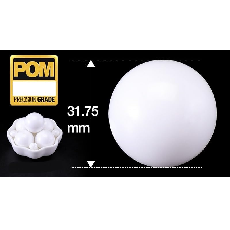 1PC POM Plastic Balls 30mm/31.75/32/35/38.1/40/44.45/45/50/50.800mm G5 Precision Bearings Rolling Bead Balls Precision Balls(31.750mm)